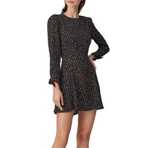 Reformation Samantha Long Sleeve Minidress in Multicolor Dots - 6